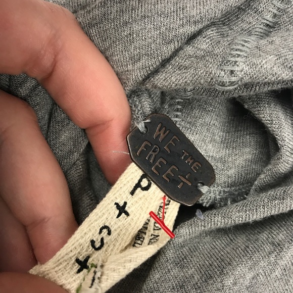 💥💥Free People Grey Terry Oversized Tunic Small - Picture 7 of 7